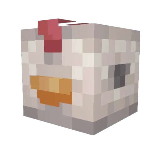Clezdin Minecraft avatar head, 3D render