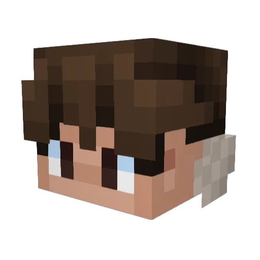 Click3 Minecraft avatar head, 3D render