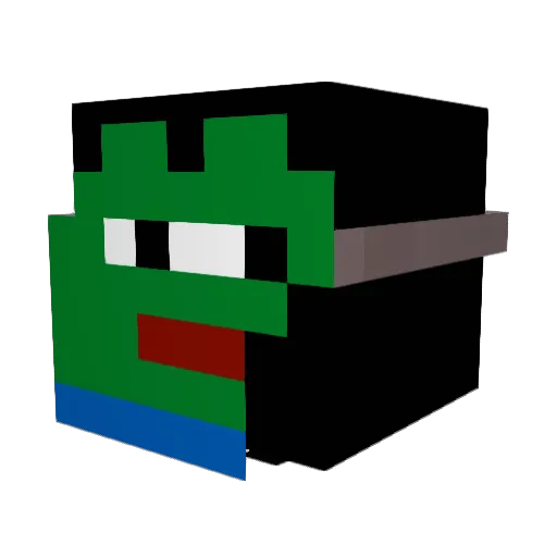 ClickDeresho Minecraft avatar head, 3D render