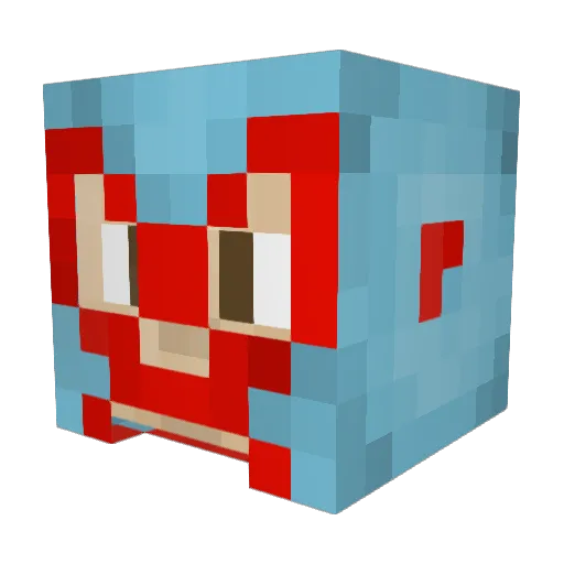 ClickMyLink Minecraft avatar head, 3D render