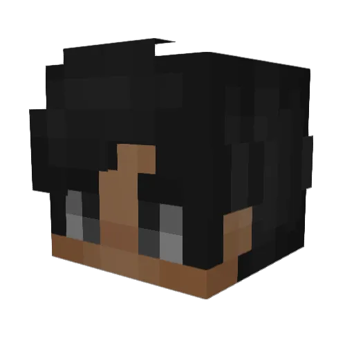 ClickToWalk Minecraft avatar head, 3D render