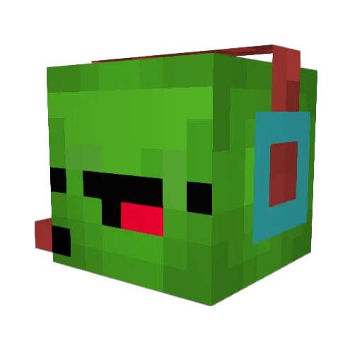 Clickbite Minecraft avatar head, 3D render