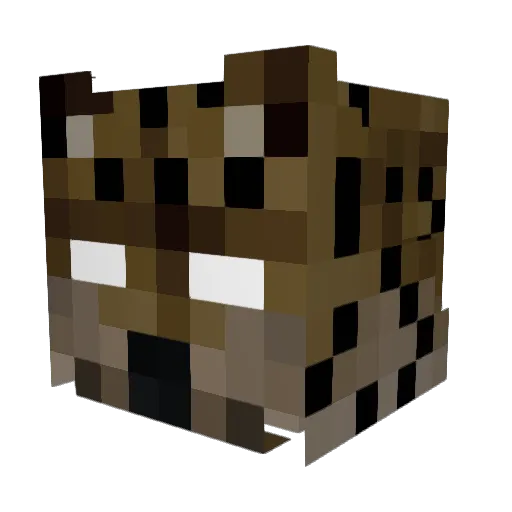 Clickel Minecraft avatar head, 3D render