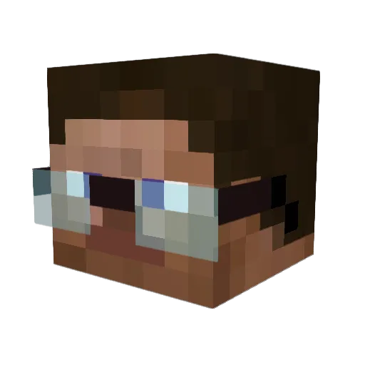 Clickero Minecraft avatar head, 3D render
