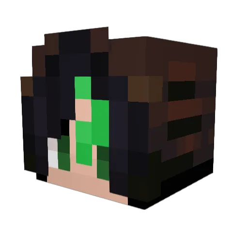 Clickmano Minecraft avatar head, 3D render