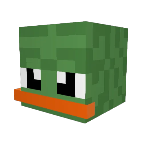 Clidd Minecraft avatar head, 3D render