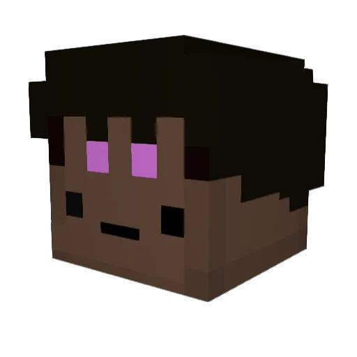 Clientel Minecraft avatar head, 3D render