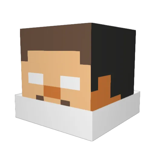 Cliff321 Minecraft avatar head, 3D render