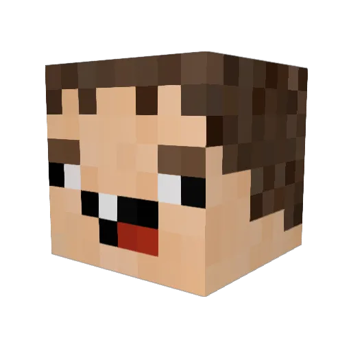 CliffJ Minecraft avatar head, 3D render
