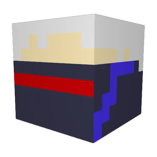 Cliffounet Minecraft avatar head, 3D render