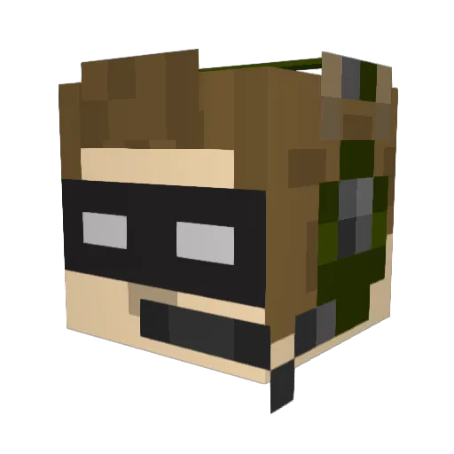 Climate9 Minecraft avatar head, 3D render