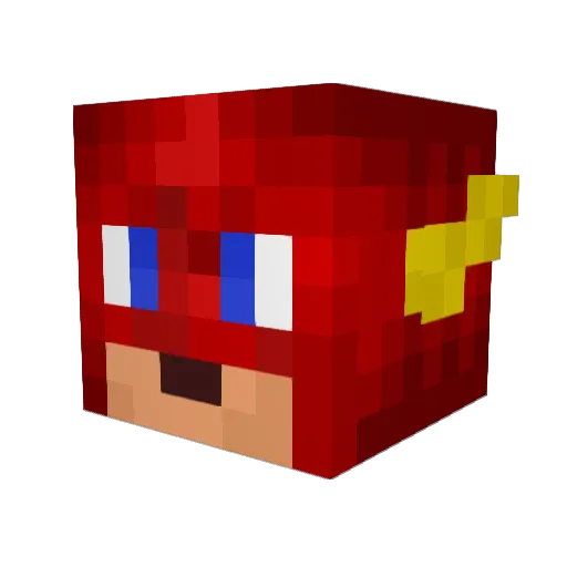 ClineffSavage Minecraft avatar head, 3D render