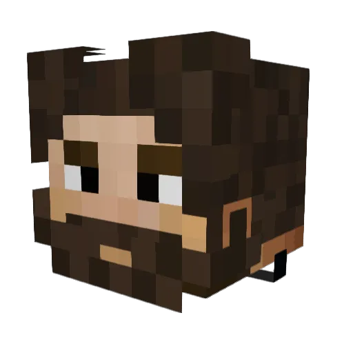Clinethulu Minecraft avatar head, 3D render