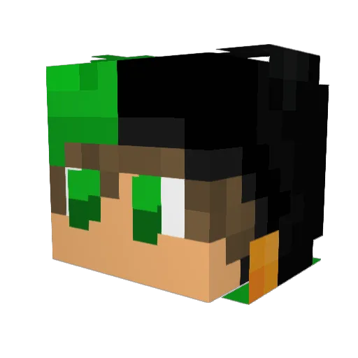 ClinicallyStupid Minecraft avatar head, 3D render