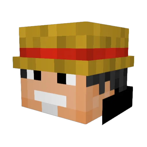 ClinkClack Minecraft avatar head, 3D render
