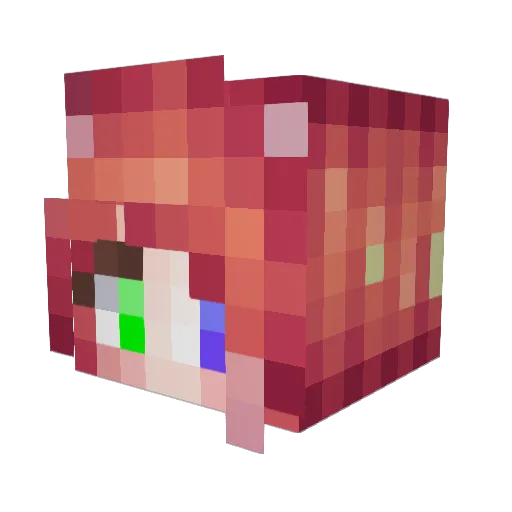Clinker53 Minecraft avatar head, 3D render
