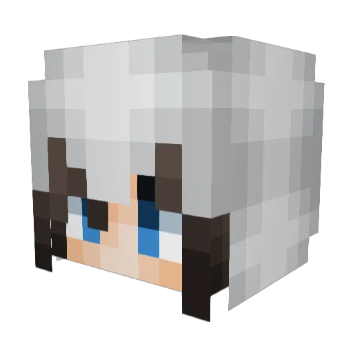Clinophobian Minecraft avatar head, 3D render