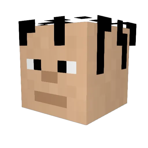 ClinsDeCom Minecraft avatar head, 3D render