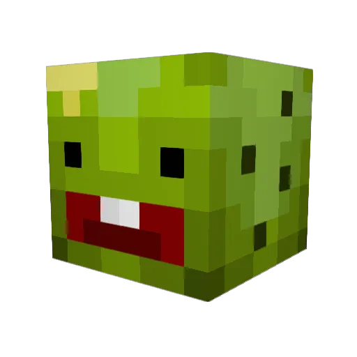 Cliotic Minecraft avatar head, 3D render