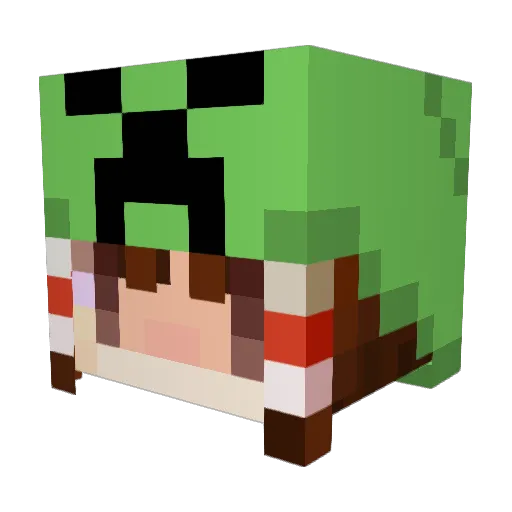 ClipItBro Minecraft avatar head, 3D render