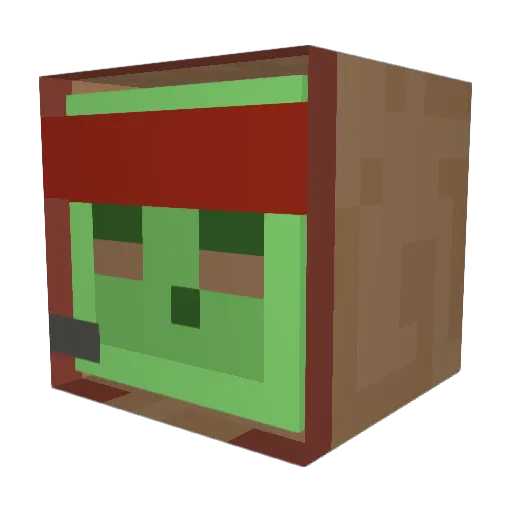 ClipMC Minecraft avatar head, 3D render