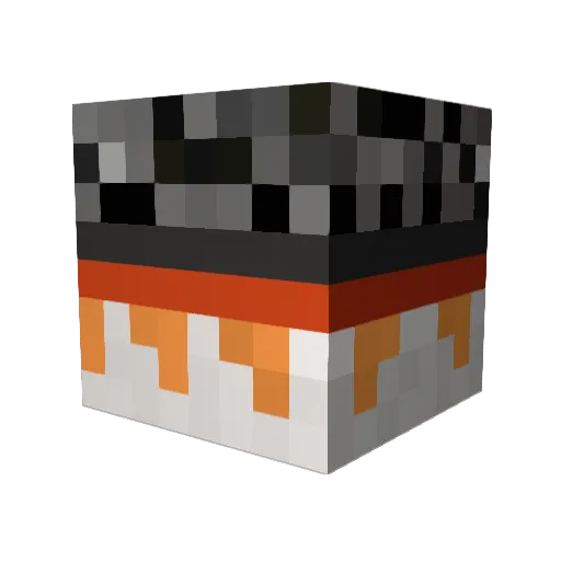 ClipMotion Minecraft avatar head, 3D render