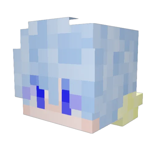 ClipQuartz_ Minecraft avatar head, 3D render