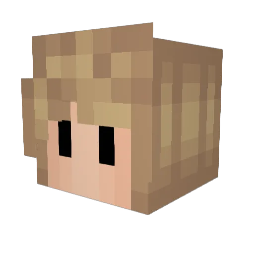 Clipboard2008 Minecraft avatar head, 3D render