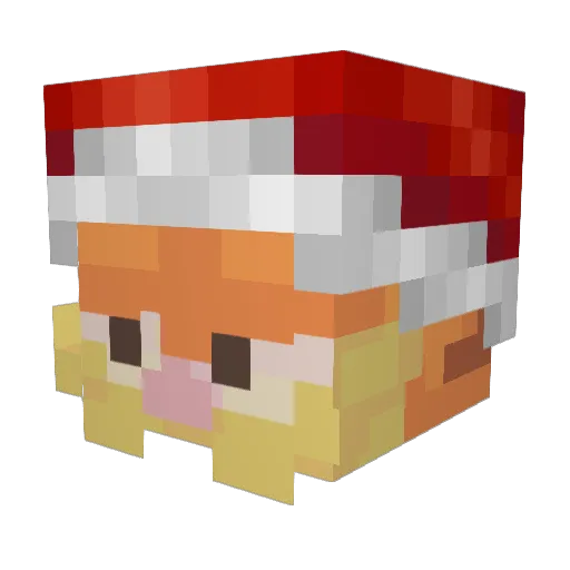 Clipboards Minecraft avatar head, 3D render