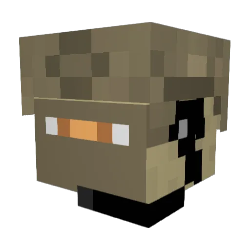 Clipinhoo Minecraft avatar head, 3D render