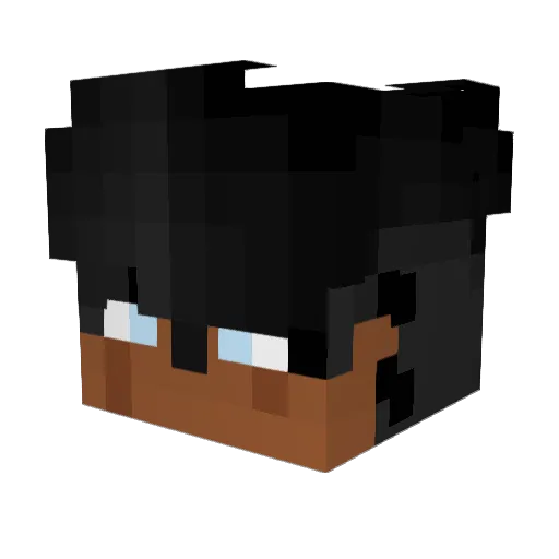 Clipq Minecraft avatar head, 3D render
