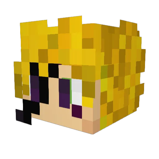 Cliptiss Minecraft avatar head, 3D render