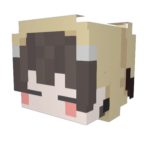 CliqueUwU Minecraft avatar head, 3D render