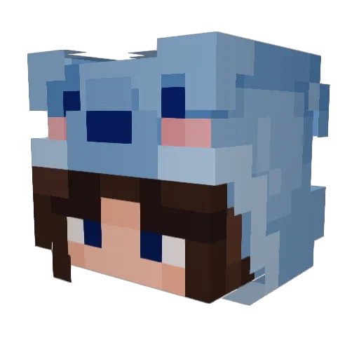 Cliste28 Minecraft avatar head, 3D render