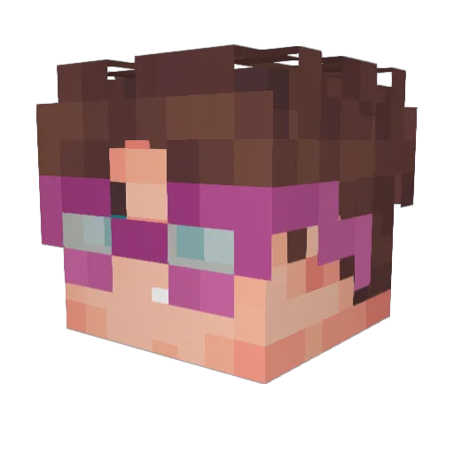 Clive001 Minecraft avatar head, 3D render
