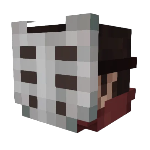 Clivers Minecraft avatar head, 3D render
