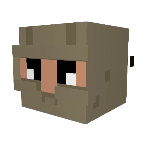 Clix2012 Minecraft avatar head, 3D render