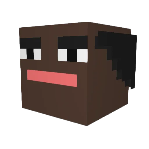Clixuz Minecraft avatar head, 3D render