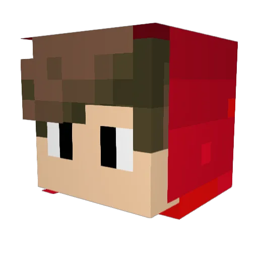 Cliz3 Minecraft avatar head, 3D render