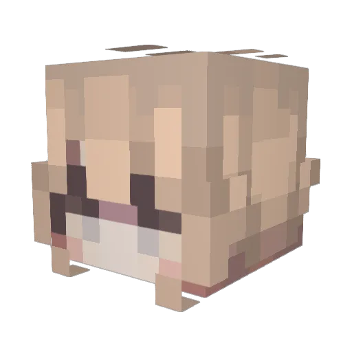 Clkpedkpe Minecraft avatar head, 3D render