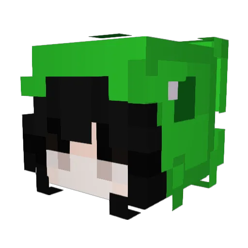 Clllll Minecraft avatar head, 3D render