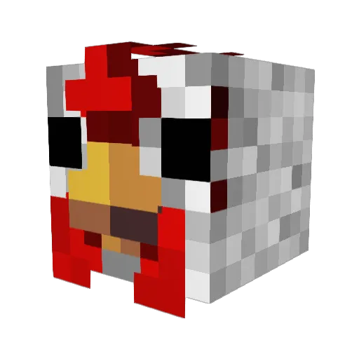ClnlMod Minecraft avatar head, 3D render