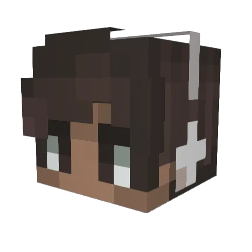 Clo5d Minecraft avatar head, 3D render