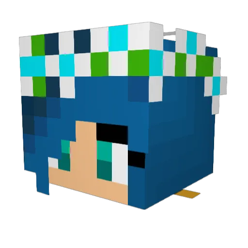 CloDoki Minecraft avatar head, 3D render