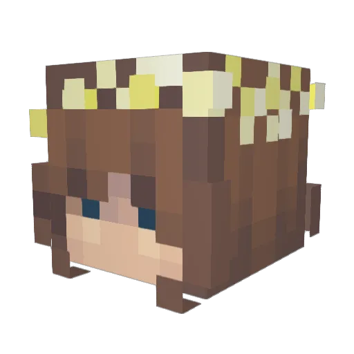 CloIsabelle Minecraft avatar head, 3D render