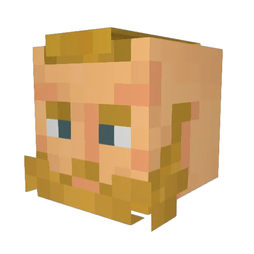 CloReNNN Minecraft avatar head, 3D render