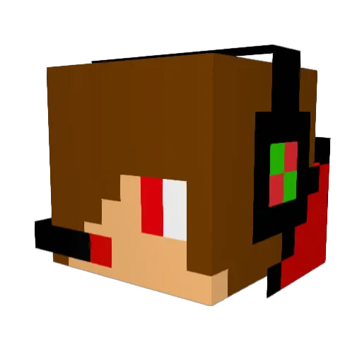 CloakGamerJoa Minecraft avatar head, 3D render