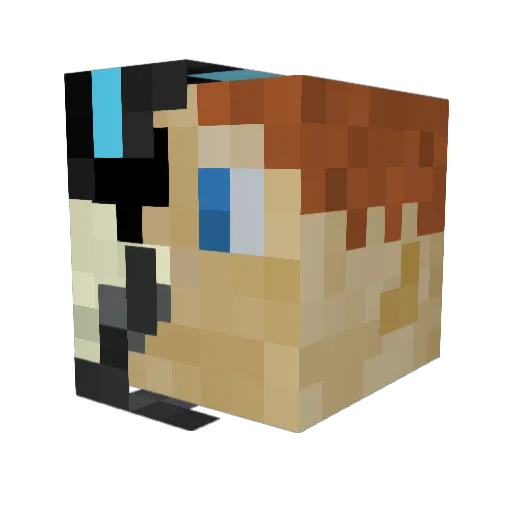 CloakOH Minecraft avatar head, 3D render