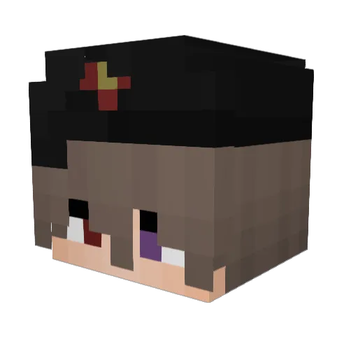 CloakedAtom Minecraft avatar head, 3D render