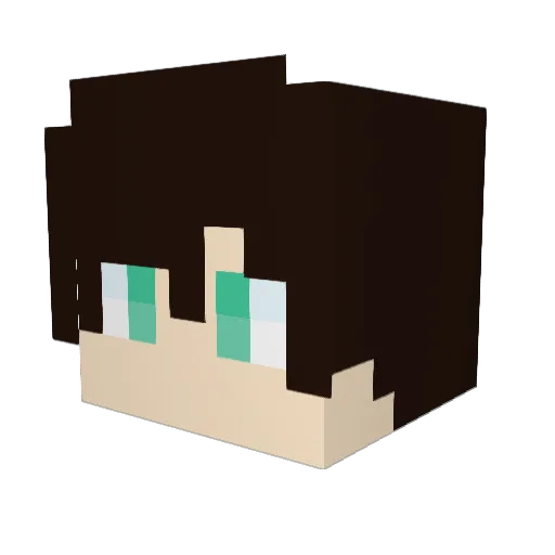 CloakedDragon Minecraft avatar head, 3D render